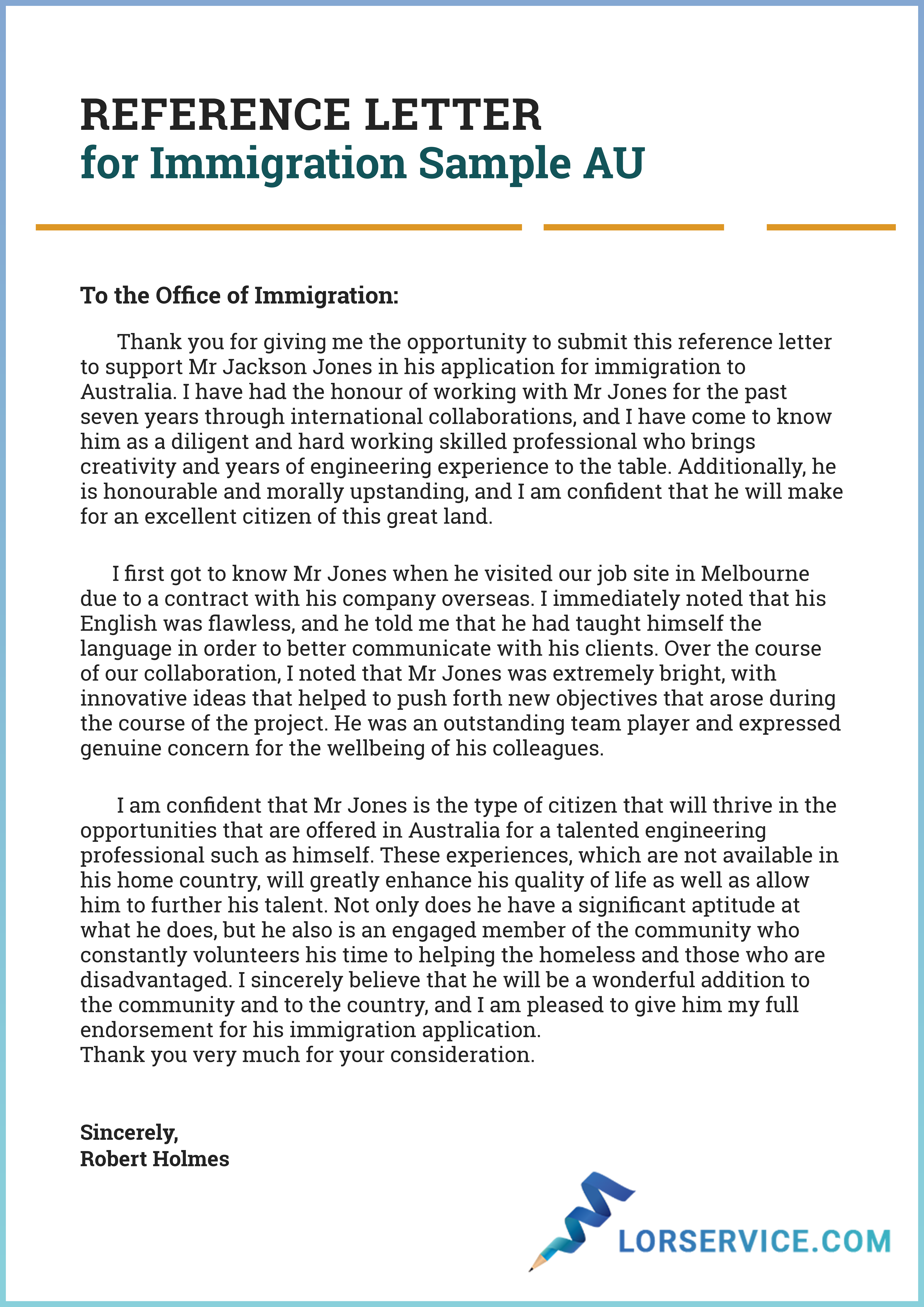 Immigration Letter Of Support from www.lorservice.com
