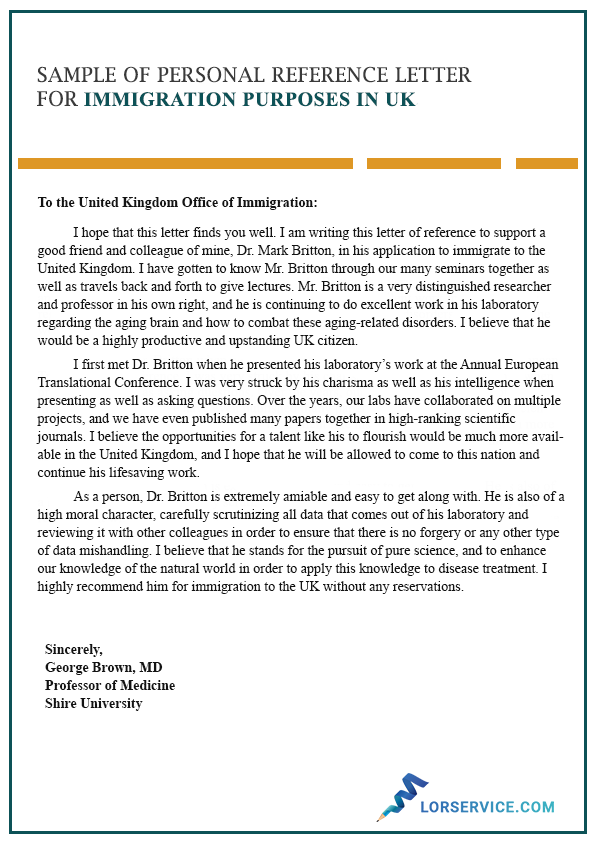 Writing A Character Reference Letter For Immigration UK