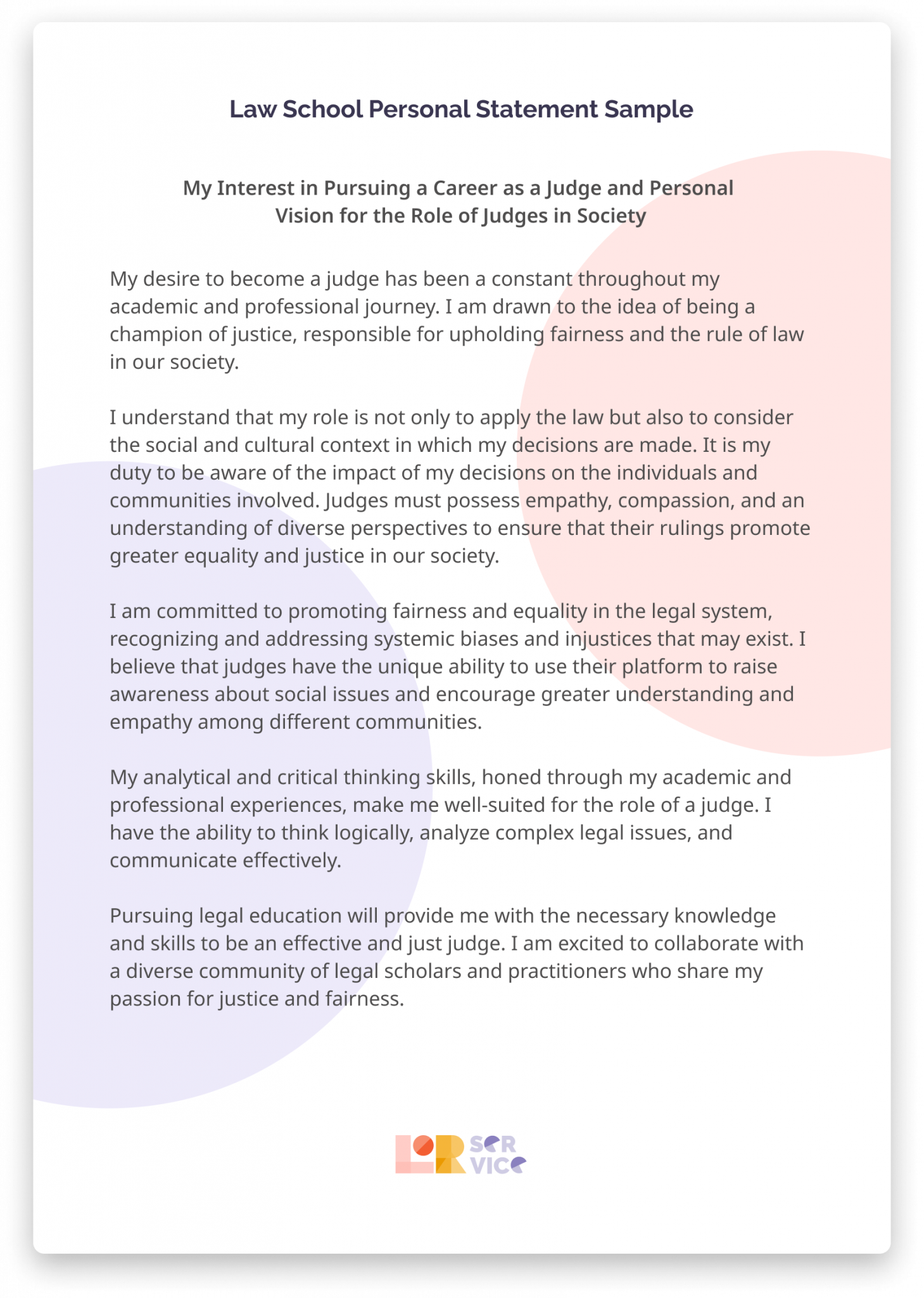 Benefit From Law School Personal Statement Writing Service