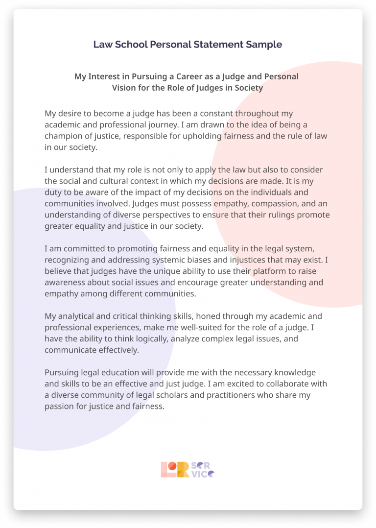 Benefit From Law School Personal Statement Writing Service