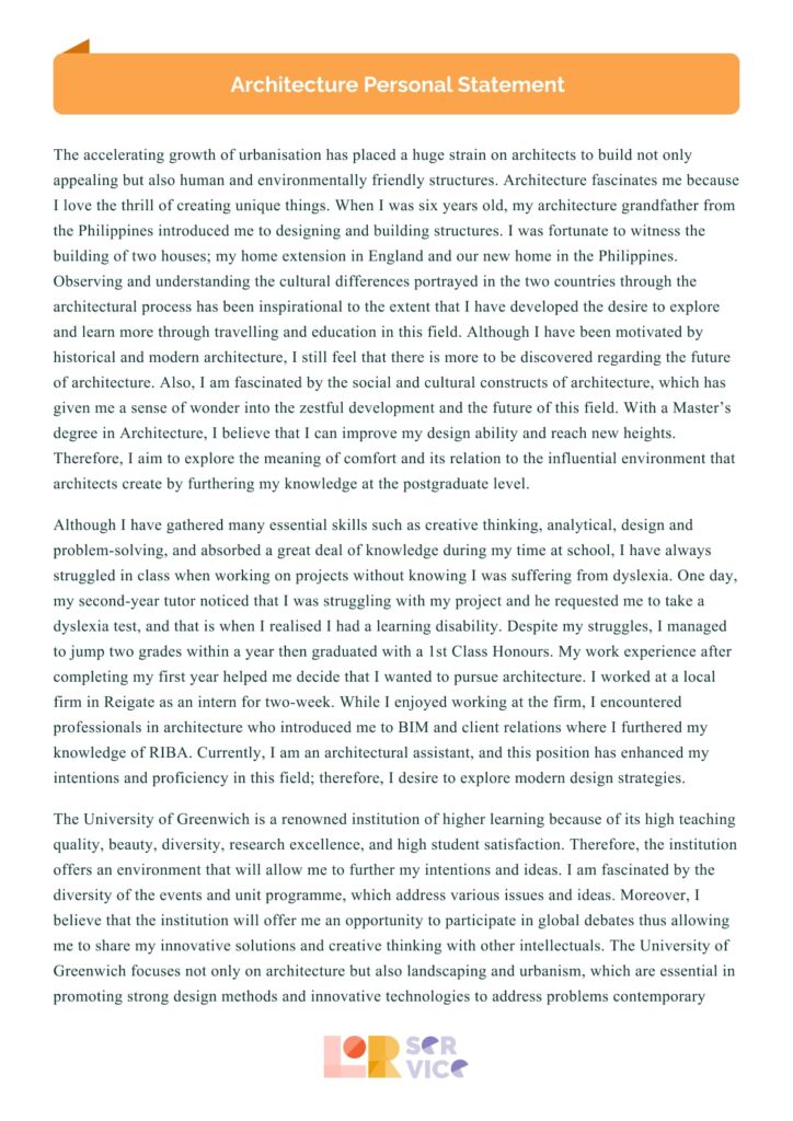 Winning Architecture Personal Statement From Prime Writers